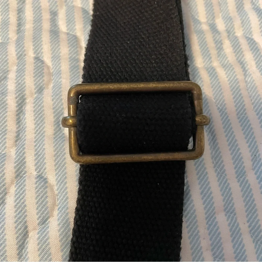 Vintage Cole Haan Black Leather Messenger Bag
